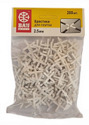 Крестики для плитки 2.0мм, 200шт. (01600-110020) BAUWELT