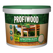 Антисептик-лазурь PROFIWOOD декор. атмосферостойкий водно-дисперс. полиакрил. белый 0.9 л/0.9 кг