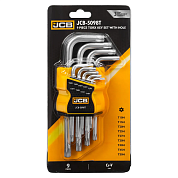 Ключи Г-образные TORX с отверстием, 9пр. Т10Н-Т50Н (JCB-5098T) JCB