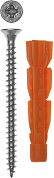 Дюбель универсальный полипропилен в потай с шурупом шлиц Pz Ø 8x52 мм, 6шт. (4-301196-08-052) ЗУБР