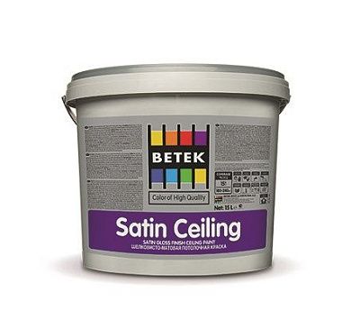 Краска для внутренних работ (матовая) BETEK SATIN CEILING 15.0 л