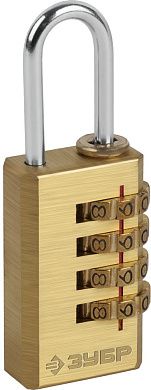 Замок навесной кодовый мини 35х21х10мм, 4 диска, Профессионал (37118-2_z02) ЗУБР