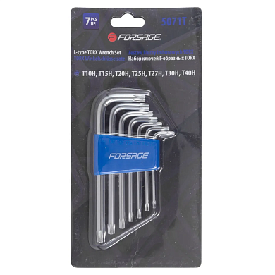 Набор ключей TORX 7пр. Т10Н-Т40Н (F-5071T) Forsage