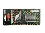 Набор ключей TORX длинных, 7пр.(Т10,Т15,Т20,Т25,Т27,Т30,Т40)(RF-5071L) RockFORCE