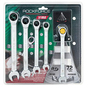 Ключи комбинированные трещоточные, 5пр. (10, 12-14, 17мм) (RF-51052) RockFORCE