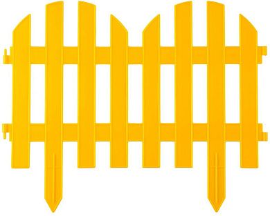 Забор декоративный "ПАЛИСАДНИК", 28x300см, желтый (422205-Y) Grinda