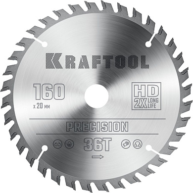 Диск пильный 160х20х36Т по дереву "PRECISION" (36952-160-20) KRAFTOOL