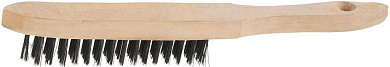 Щетка "MASTER" проволочная стальная с деревянной ручкой, 3 ряда (35020-3) STAYER