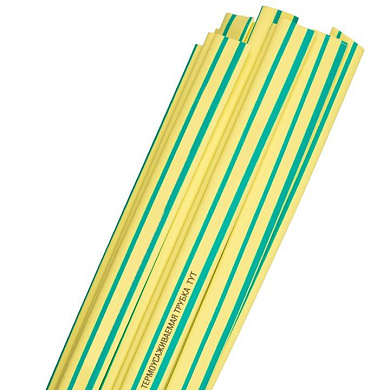 Трубка термоусаживаемая ТУТ 40/20 желто-зеленая (66163) ETP