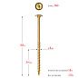 Саморез конструкционный Ø 8.0х260мм, желтый цинк, тарельч. головка, TX40, 50шт. (30051-80-260) ЗУБР фото6