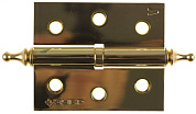 Петля дверная разъемная "ЭКСПЕРТ", 1 подшипник, цвет латунь (PB), левая, с крепежом, 75х63х2,5мм, 2 шт (37605-075-1L) ЗУБР