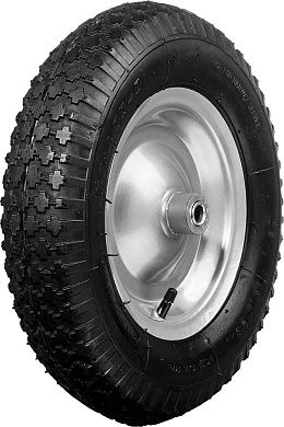 Колесо пневмат.для тачек, арт. 39904, 39996, сталь диск, подш - 16мм,4х380мм, СК-2(39910-2) СИБИН