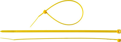 Хомут стяжка нейлон Ø 2.5x100 мм желтый 100шт. (309050-25-100) ЗУБР