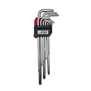 Ключи TORX с отверстием T10-T50 удлиненные (набор 9шт.) CrV (HD-0512) H-D