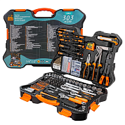 Набор инструмента 303пр. 1/4'', 1/2'' (6гр.)(4-32мм)(ISMA-53034) ISMA