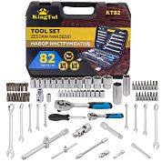 Набор инструментов 82пр. 1/4", 1/2" (6гр.)(4-32мм)(KT-KT82) KINGTUL