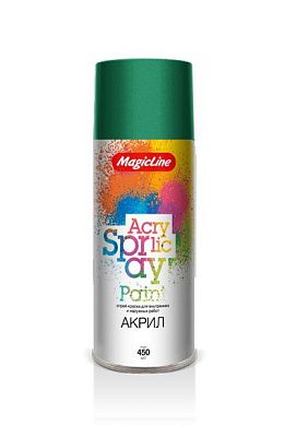 Краска аэрозольная  "Зеленая трава" акриловая (265г) RAL 6029 MAGICLINE