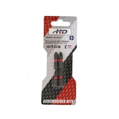 Биты крестообразные PH2х25мм ударные 1/4" S2 (4шт) (HD-77872B) H-D