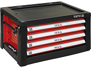 Ящик для инструмента металлический 690х465х400мм с 4 выдвижными полками (YT-09152) YATO