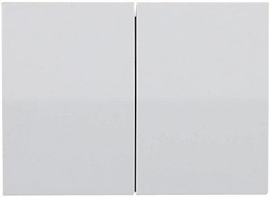 Выключатель СВЕТОЗАР "ЭФФЕКТ" двухклавишный, без вставки и рамки, цвет светло-серый металлик, 10A/~2