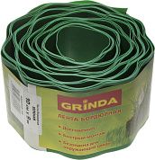 Лента бордюрная садовая, цвет зеленый, 10см х 9 м (422245-10) Grinda