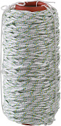Фал плетёный капроновый 16-прядный с капроновым сердечником, диаметр 6 мм, бухта 100 м, 650 кгс (50220-06) СИБИН