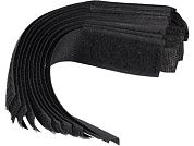 Лента тканая Velcro для стяжки кабеля на липучке 150мм, 10шт. (черная)(73850) VOREL