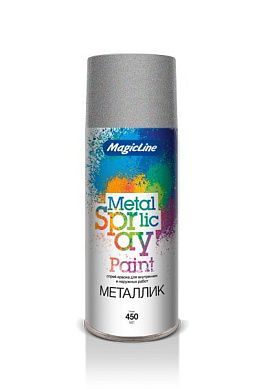 Краска аэрозольная  металлик "Серебро" акриловая (265г) RAL 110M MAGICLINE
