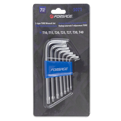 Набор ключей TORX 7пр. Т10-Т40 (F-5071) Forsage