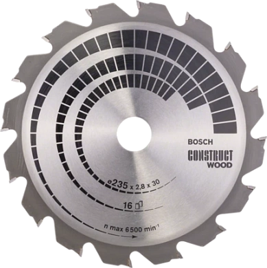 Диск пильный 235х30/25х16 Construct Wood (2 608 640 636) BOSCH
