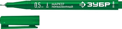 Маркер перм., зеленый, экстра тонкий, толщ. письма 0.5мм "МП-50" (06321-4) ЗУБР