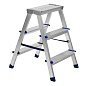 Лестница-стремянка алюмин. двустор., 3 ступ, 640мм, слож.710х440х160мм, (97923) СИБРТЕХ фото2