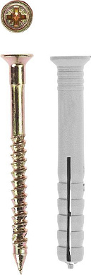 Дюбель-гвоздь быстрого монтажа полипропилен в потай Ø 8x140 мм, 50шт. (4-301345-08-140) ЗУБР