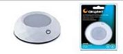 Светильник-фонарь АКЦЕНТ N114 "ROUND" круглый белый, 1 SMD LED 4000K, сенс.упр., накладной, на 3xAAA