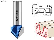 Фреза паз. галтельная V-образная, D= 19мм, раб. дл.-17,5мм, угол-90° град., хв.-12мм (28752-19) ЗУБР