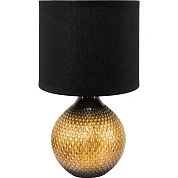 Светильник ЛЮЧИЯ 449 "Дубай" темное золото черный плф настольный 60W Е14