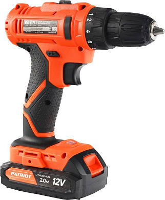 Дрель-шуруповерт BR 117Li (12В 2,0 А/ч Li-ion 2акк.+ЗУ 350-1350 об/мин 23Нм кейс) PATRIOT / OPTIMA