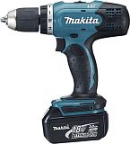Дрель-шуруповерт аккум. DDF 453 RFE (18.0 В, 2 акк. х 3.0 А/ч Li-Ion, 42 Нм, чем.) MAKITA