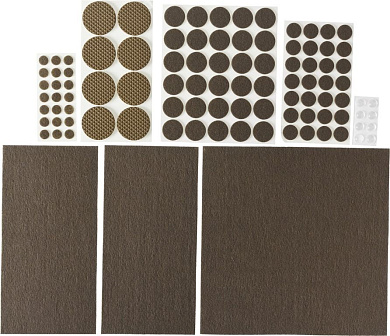 Набор "COMFORT": Накладки самоклеящиеся на мебельные ножки, 98 шт, коричневые (40916-H98) STAYER