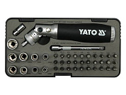 Отвертка с трещёткой + головки и биты (набор 42пр.) CrV (YT-2806) YATO