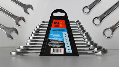 Набор ключей комбинированных 12пр. (6-14, 17, 19, 22мм)(ISMA-5123) ISMA