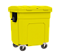 Контейнер пластмассовый хозяйственный для мусора 1100л на колесах фото2