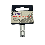 Головка торцевая 1/4" 6гр. 7мм L25мм CrV на держателе (HD-1406P) H-D