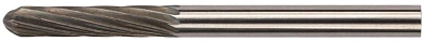Шарошка карбидная, штифт 3мм (мини), цилиндрическая с закруглением (F_36582) FIT