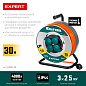 Удлинитель силовой на стальной катушке ПВС 3х2.5 30м 4000Вт IP44, EXPERT (55089-30) KRAFTOOL фото4