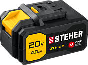 Аккумулятор 20В 1шт 4.0 А/ч Li-Ion, тип V1 (V1-20-4) STEHER