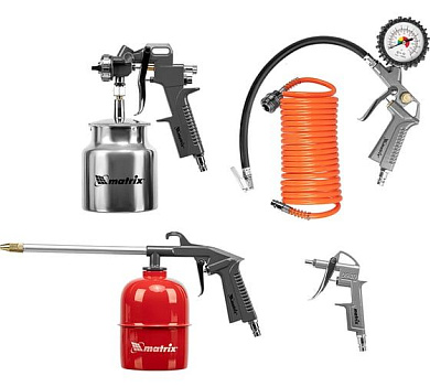 Набор пневмоинструмента, 5пр. (57302) MATRIX