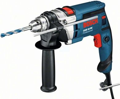 Дрель ударная GSB 16 RE ЗВП / 750Вт, 0-2800 об/мин / чем. (0 601 14E 600) BOSCH