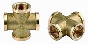 Крестовина латунь, г/г/г/г, 1/2" (51049-1/2) GENERAL FITTINGS