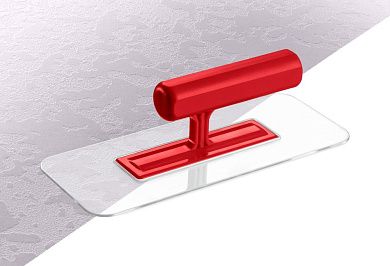 Гладилка штукатурная, пластиковая, закругленная, прозрачная, 220х90мм (0810-1) ЗУБР